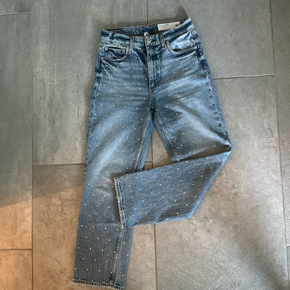 Perfect Condition Harlow MidRise Straight with Rhinestone detail ✨